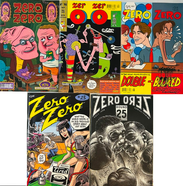Zero Zero Lot of 5 (#s 14, 16, 17, 23 & 25) Kaz Fantagraphics 1997 - \'98