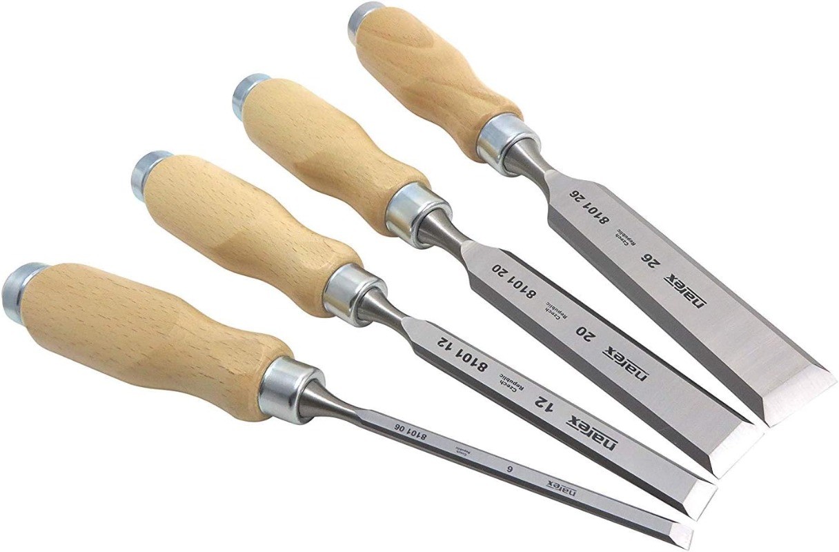 Narex Bevel Edge Chisel Set with Wooden Handles, Set of 4 pcs Narex Bevel Edge Chisel Set with Wooden Handles, Set of 4 pcs