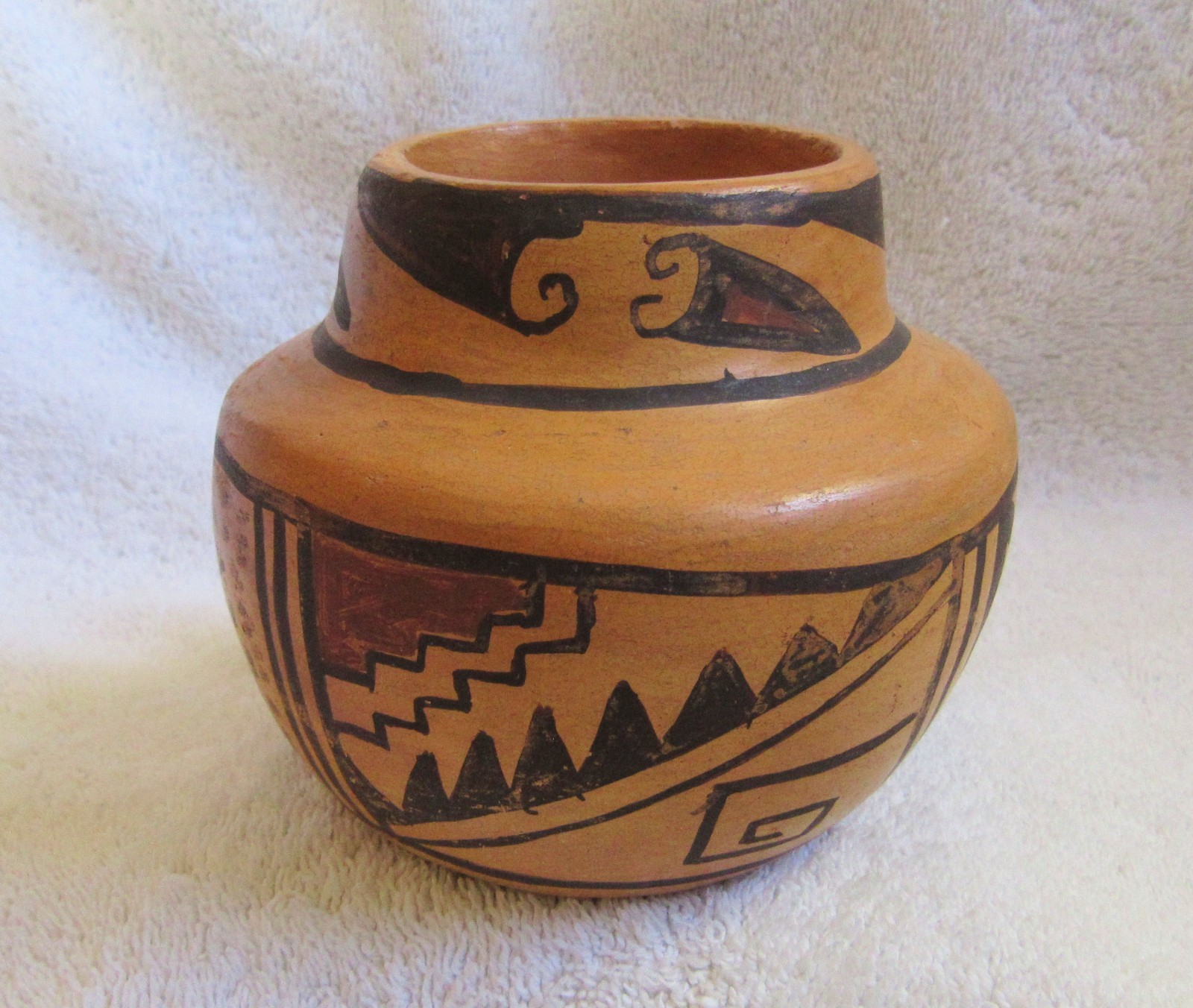 Old Vintage Sikyatki Revival Style Hopi Indian Polychrome Art Pottery Bowl Vase