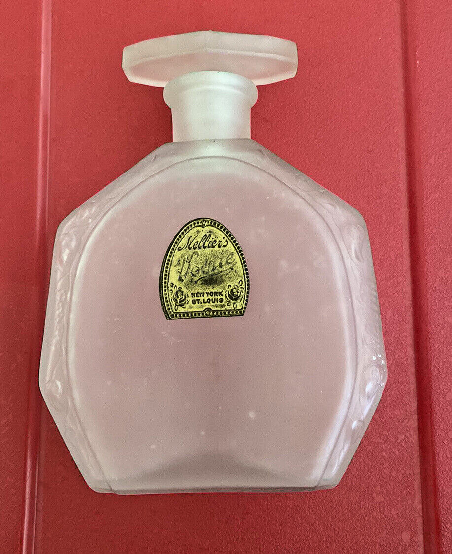 Vintage MELLIER'S VOGUE Perfume Bottle Frosted Glass