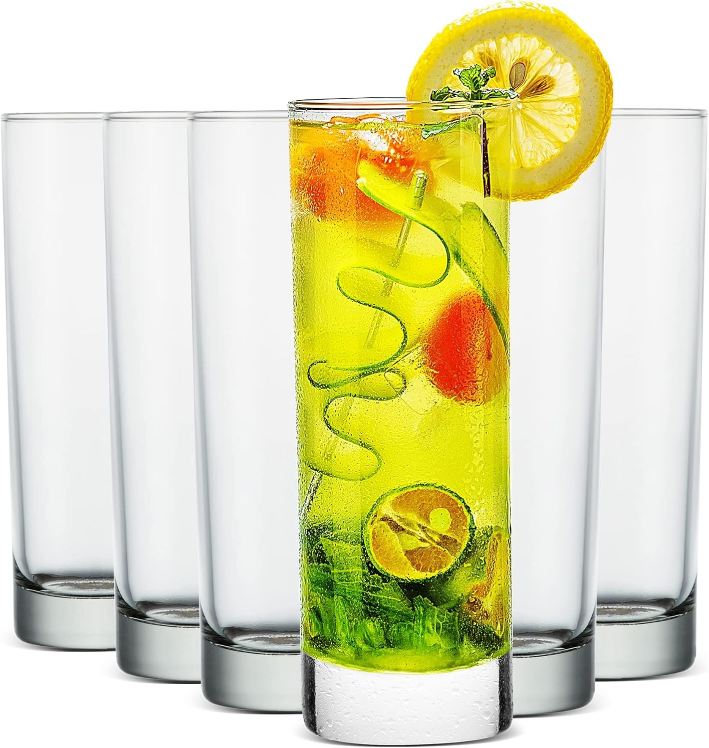LUXU Premium Highball Drinking Glasses (Set of 6)-10 oz Tom Collins Glasses,C... LUXU Premium Highball Drinking Glasses (Set of 6)-10 oz Tom Collins Glasses,C...