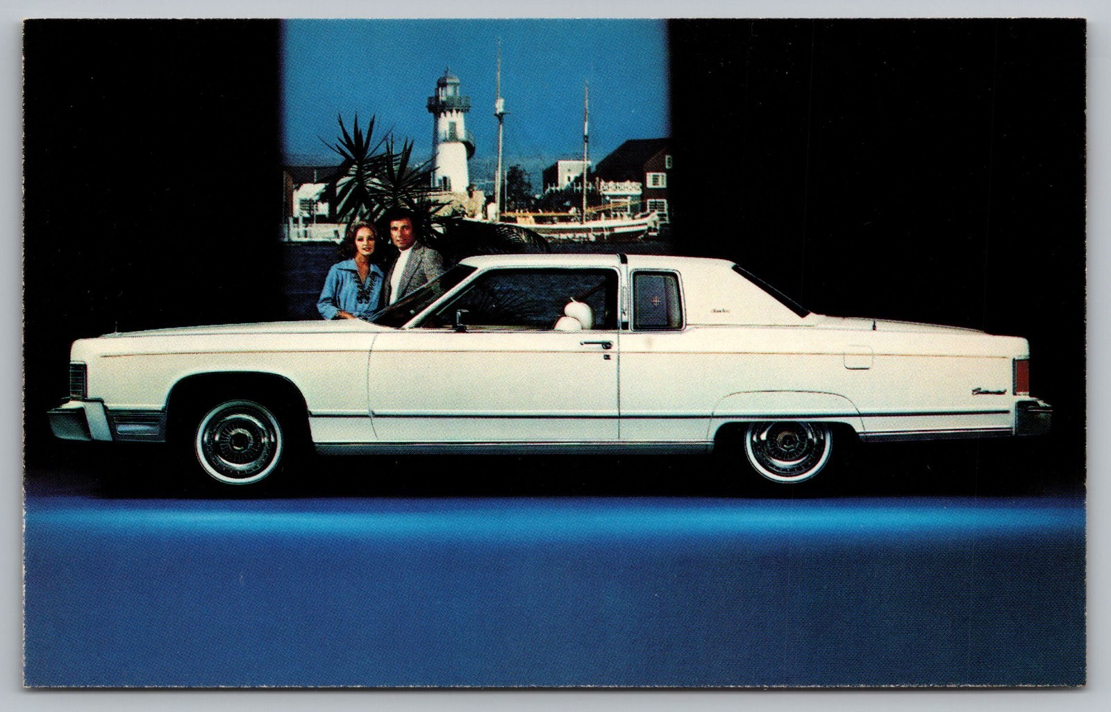 1976 Lincoln Continental Town Coupe Vintage Car Advertising Postcard