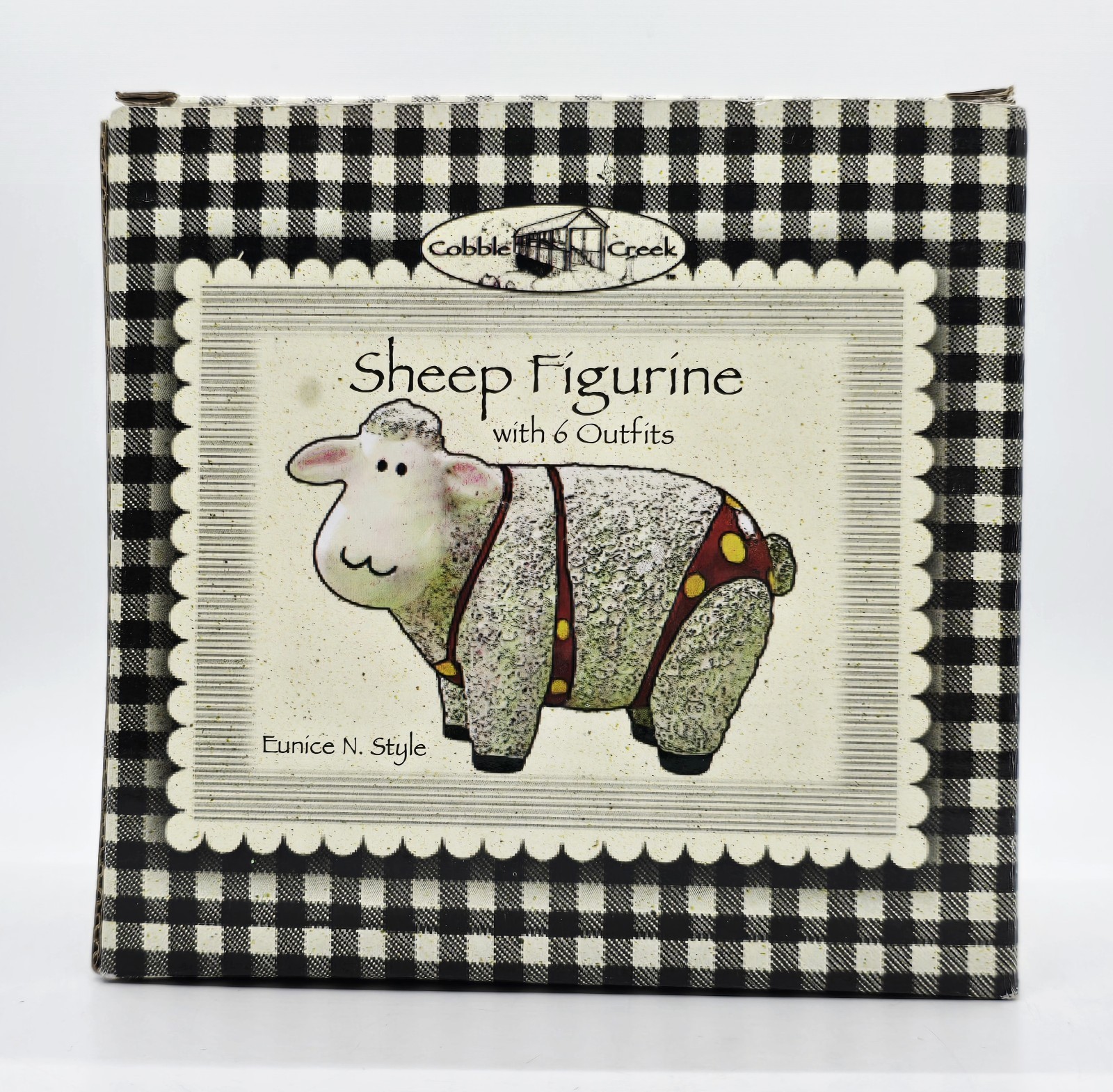 Vintage Cobble Creek Dress Up Sheep Figurine 6 Outfits Eunice Style Box- New
