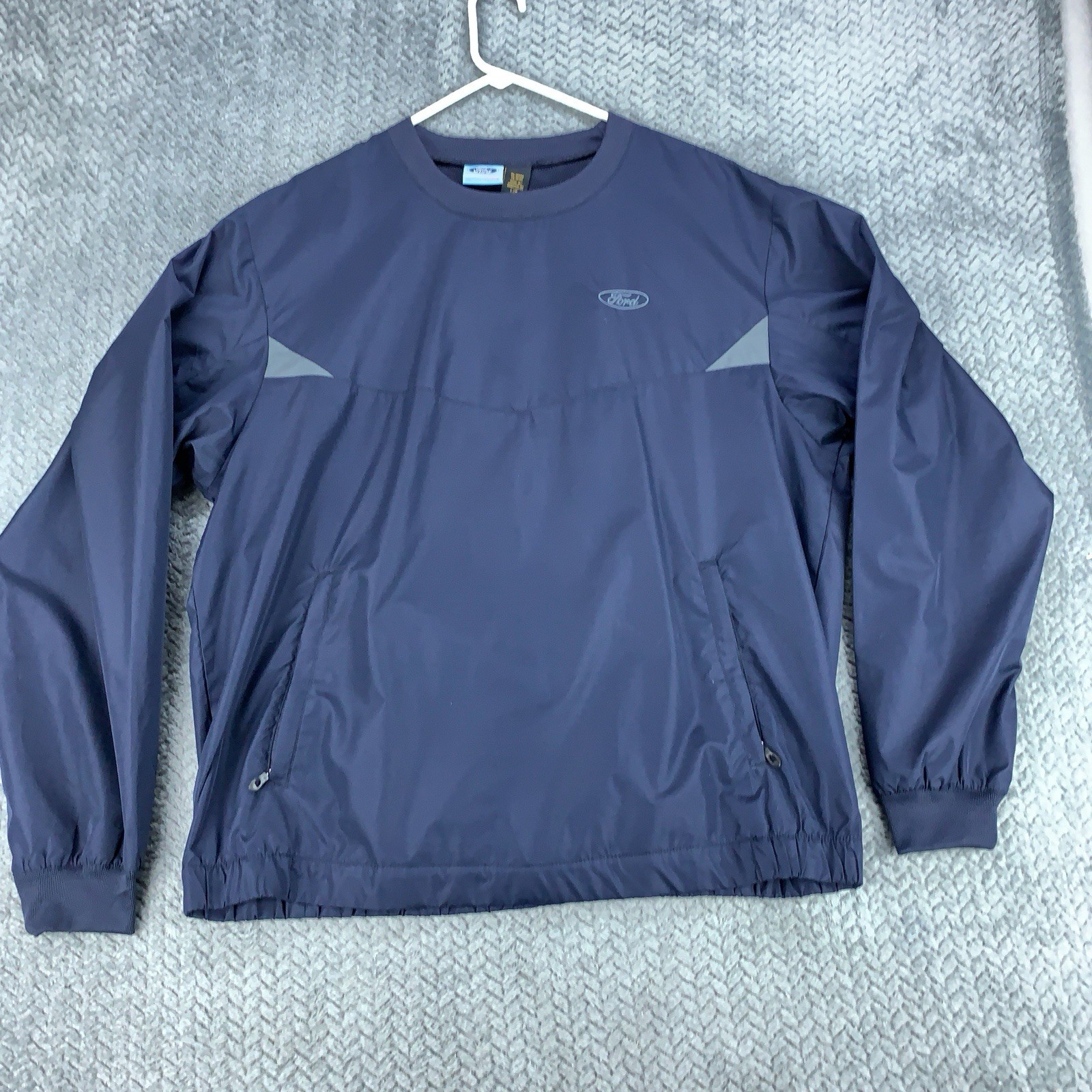Ford Motor Company Jacket Men\'s Large Windbreaker Pullover Nylon Vented