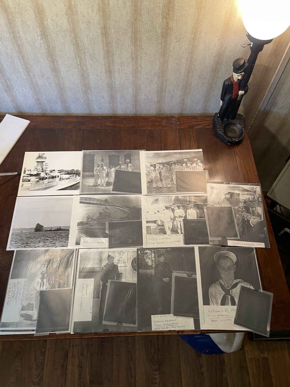 USS Arkansas BB-33 WWII Navy Photo Lot w/ Negatives Named Sailors 1940 19 Pieces