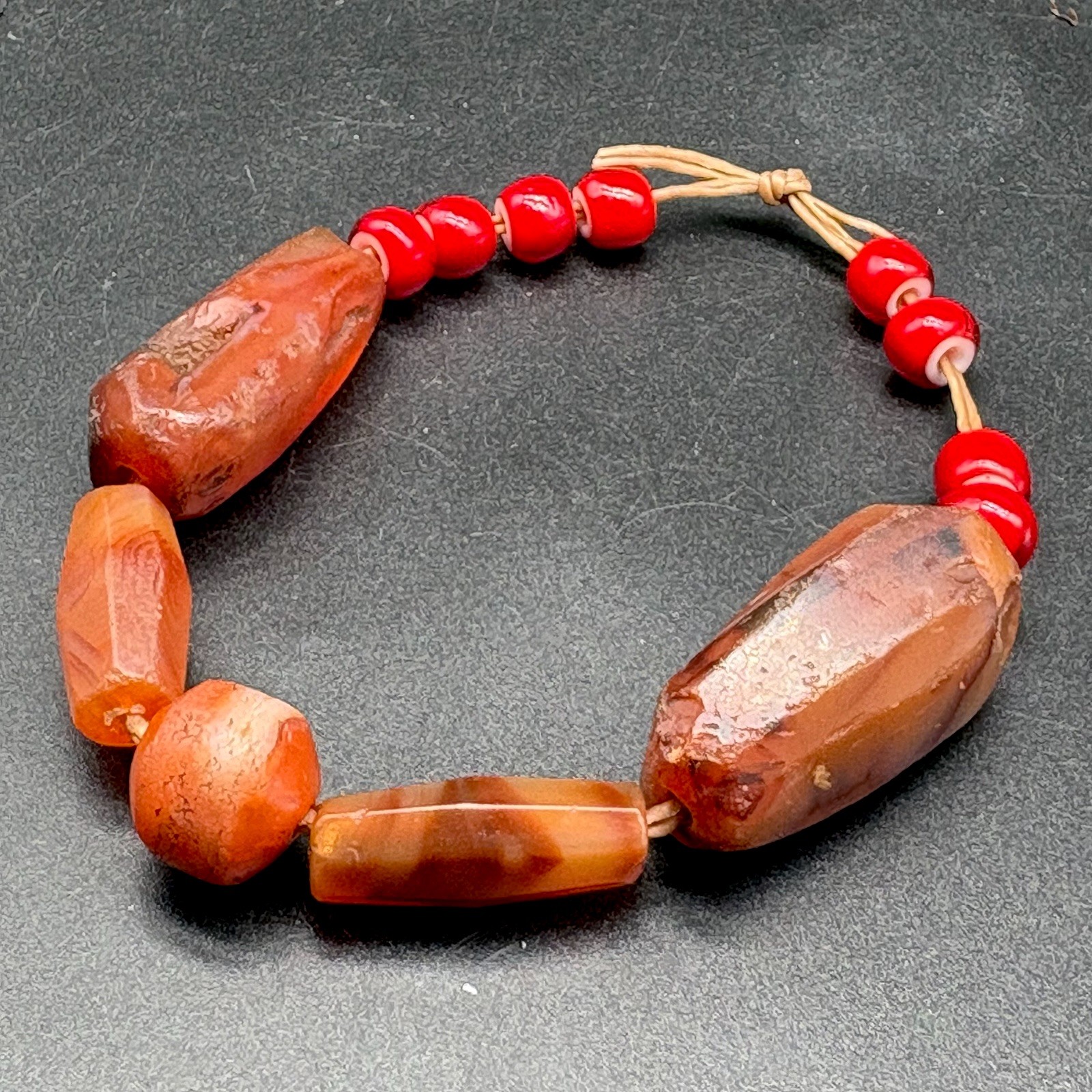 Ancient Agate and Crystal Beads lot, Antique African Carnelian, Rare Collectible