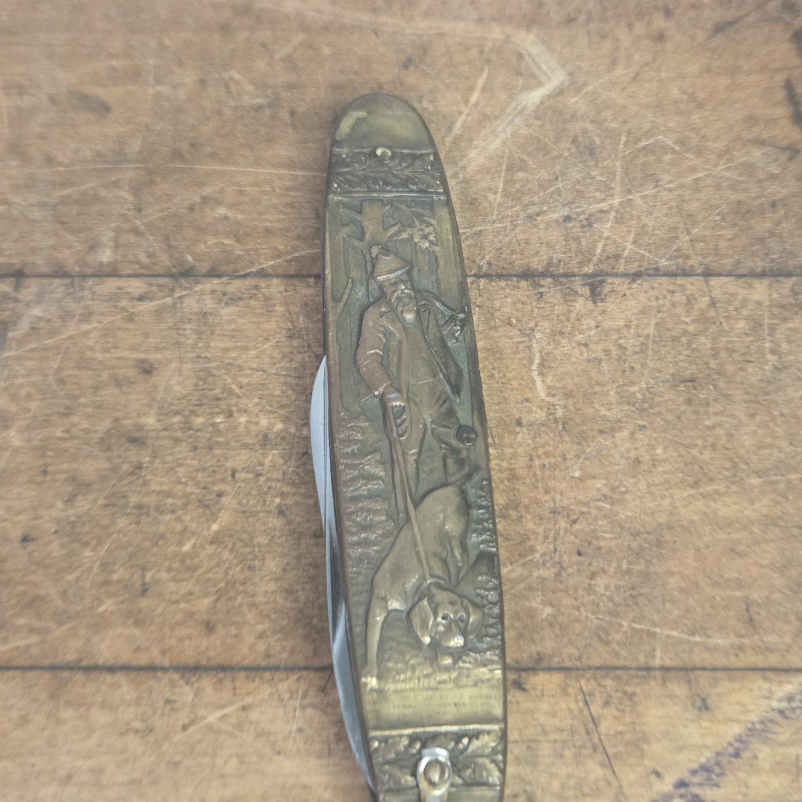 Vintage ARNEX Solingen Hunting Dog Watch Fob Folding Pocket Knife Case Germany Vintage ARNEX Solingen Hunting Dog Watch Fob Folding Pocket Knife Case Germany