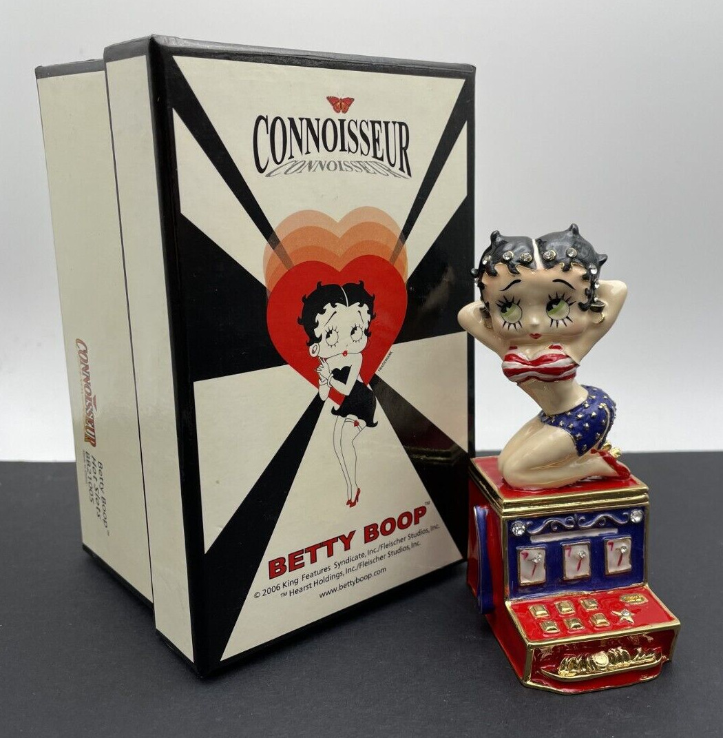 NIB Official Betty Boop Hot Slots Figurine Trinket Box Slot Machine Connoisseur