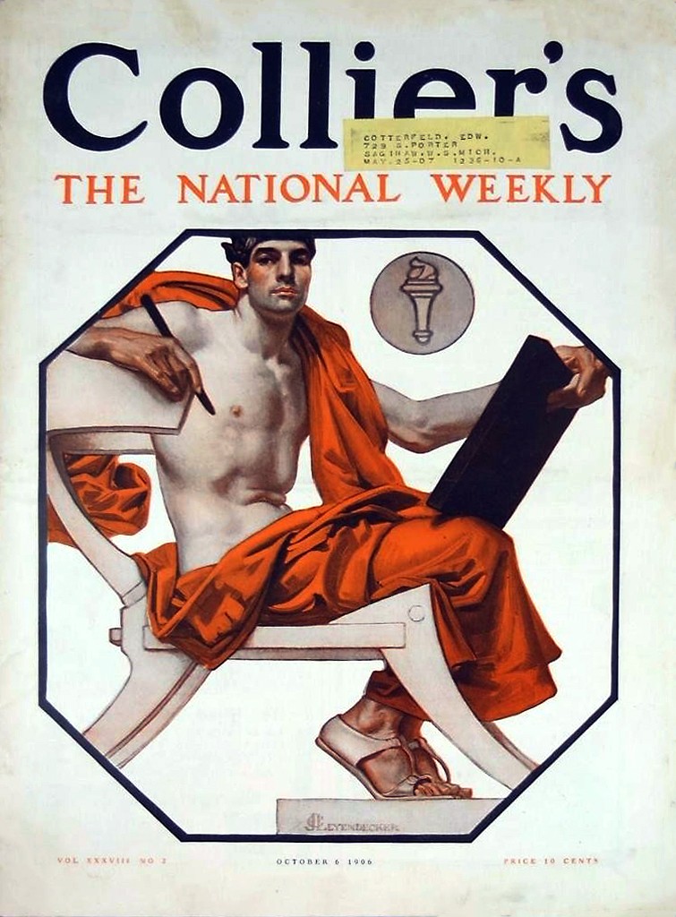 Vintage Collier\'s Magazine Cover Poster by J.C. Leyendecker c1930s - 24x36” 🎨 Vintage Collier\'s Magazine Cover Poster by J.C. Leyendecker c1930s - 24x36” 🎨