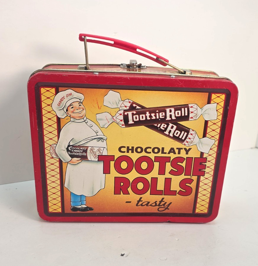 VINTAGE 1997 Chocolaty TOOTSIE ROLLS - Lunch Box / Pail -  No Accessories
