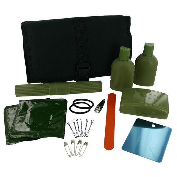 Military Field Hygiene Kit Black Nylon with Buckle Military Issue Military Field Hygiene Kit Black Nylon with Buckle Military Issue