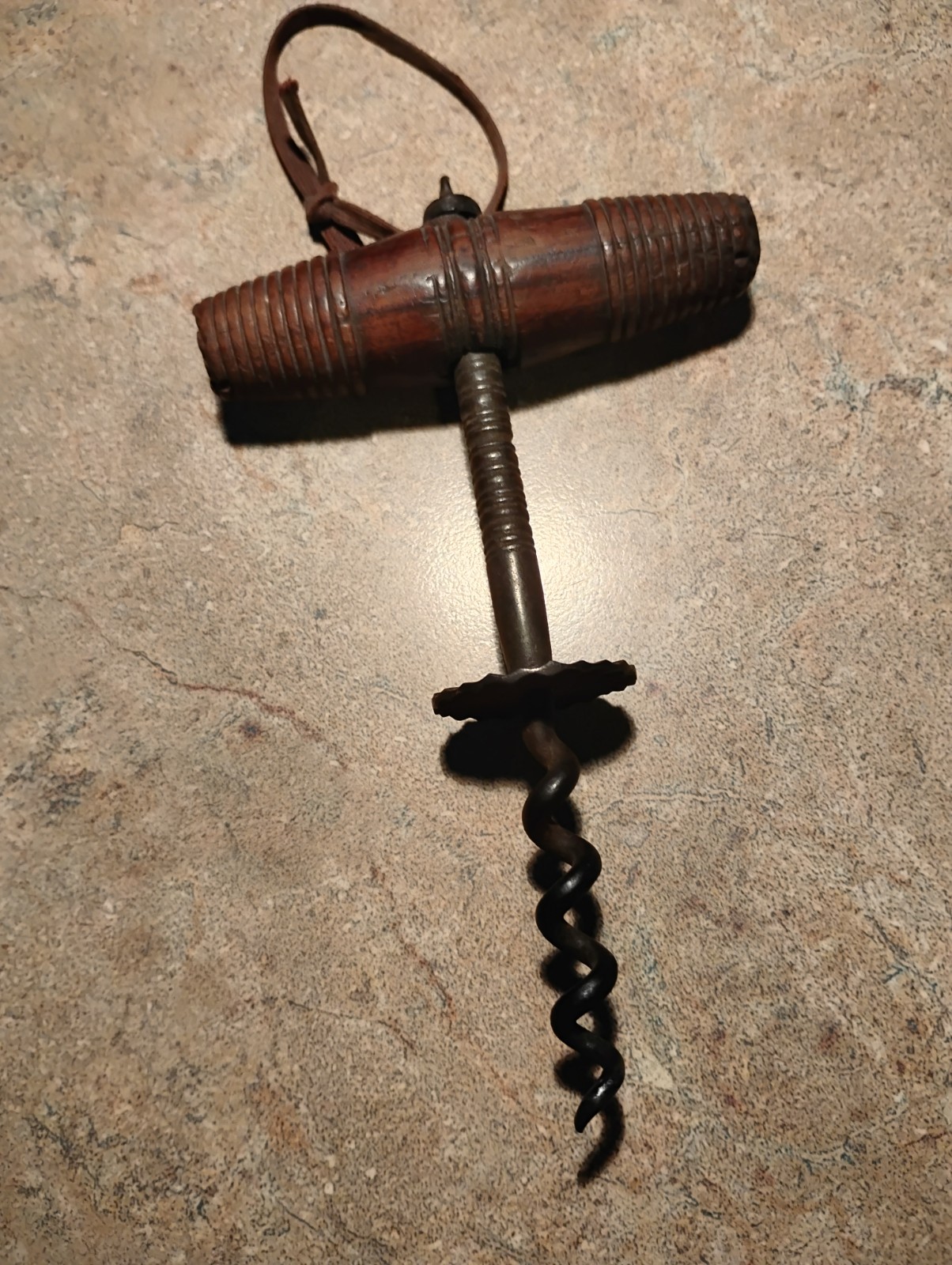 Vintage Antique Early Wood Handle Direct Pull CORKSCREW Vintage Antique Early Wood Handle Direct Pull CORKSCREW