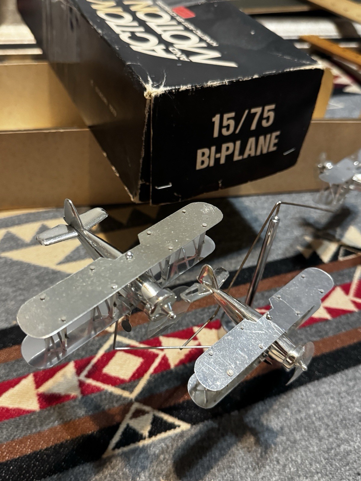 Vtg 1979 Otagiri Made in Japan Action and Motion Bi-Plane 15/75 Kinetic Art B5 Vtg 1979 Otagiri Made in Japan Action and Motion Bi-Plane 15/75 Kinetic Art B5