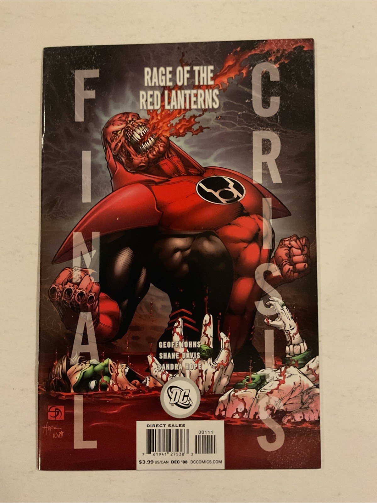 Final Crisis Rage Of The Red Lanterns #1 DC Comics 2008 Final Crisis Rage Of The Red Lanterns #1 DC Comics 2008