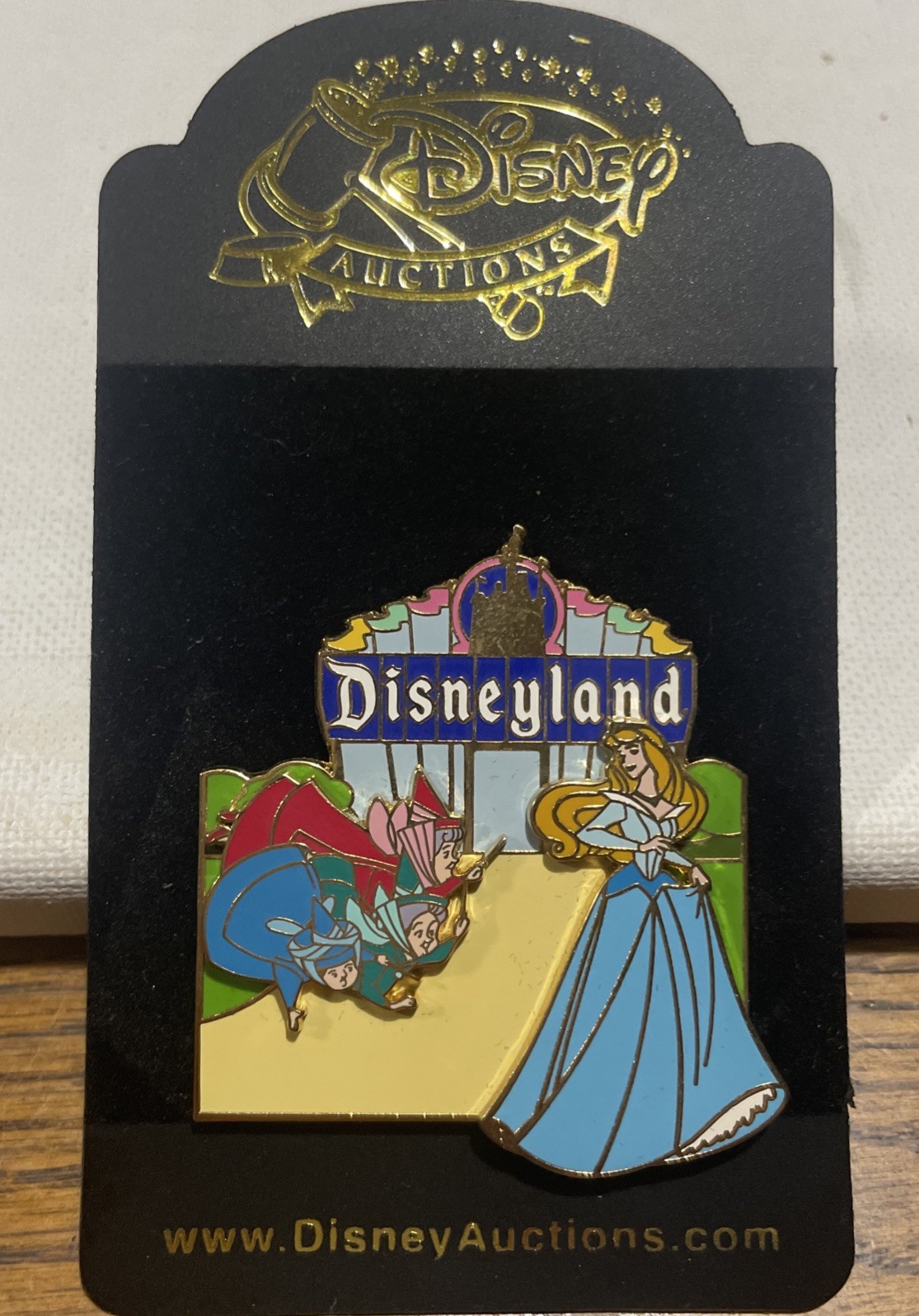 Disney Auctions Pin 2004 Disneyland Marquee Aurora and fairies LE 1000