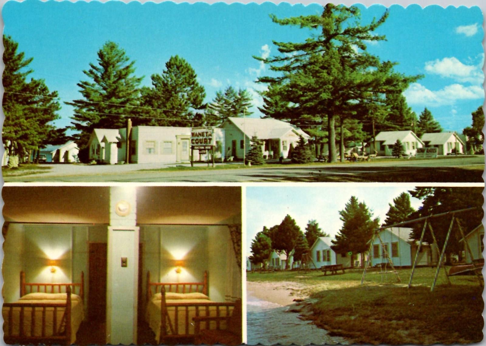 Vintage Postcard Schmitt's Waneta Court Mackinaw City Michigan Motel Vintage Postcard Schmitt's Waneta Court Mackinaw City Michigan Motel