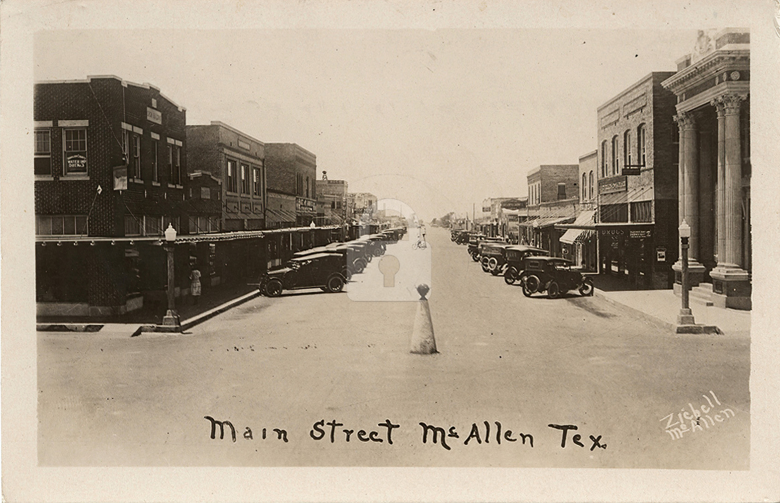 Main Street Mcallen TX Texas 1920s RPPC Photo Postcard Copy Main Street Mcallen TX Texas 1920s RPPC Photo Postcard Copy