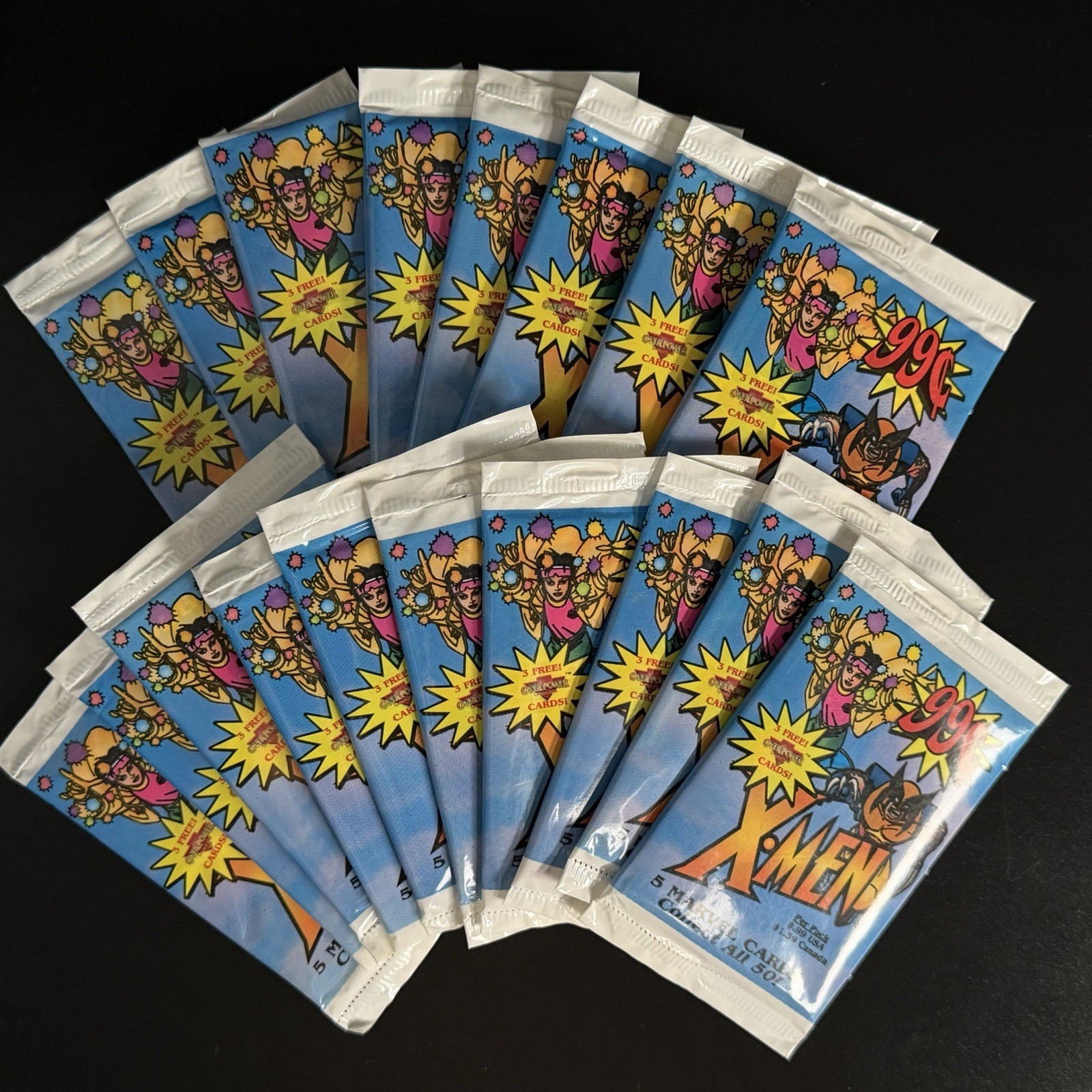 1997 Fleer/Skybox Marvel X-Men Trading Card Booster Packs LOT of 18 - Sealed/New