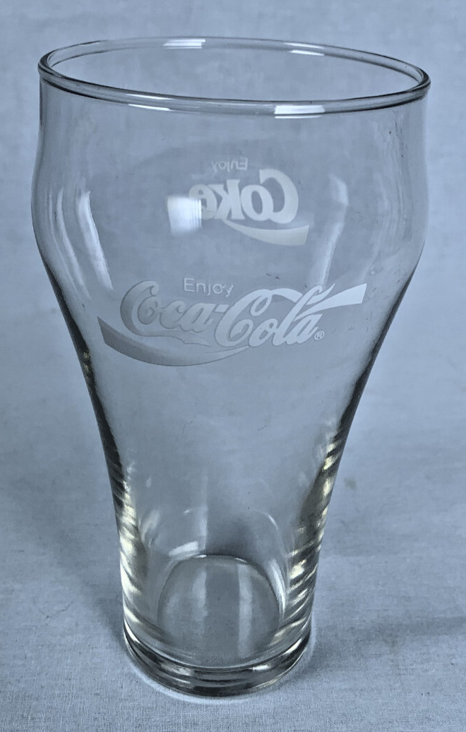 Vintage Enjoy Coca-Cola Coke Bell Shape 16 oz Clear Glass Vintage Enjoy Coca-Cola Coke Bell Shape 16 oz Clear Glass