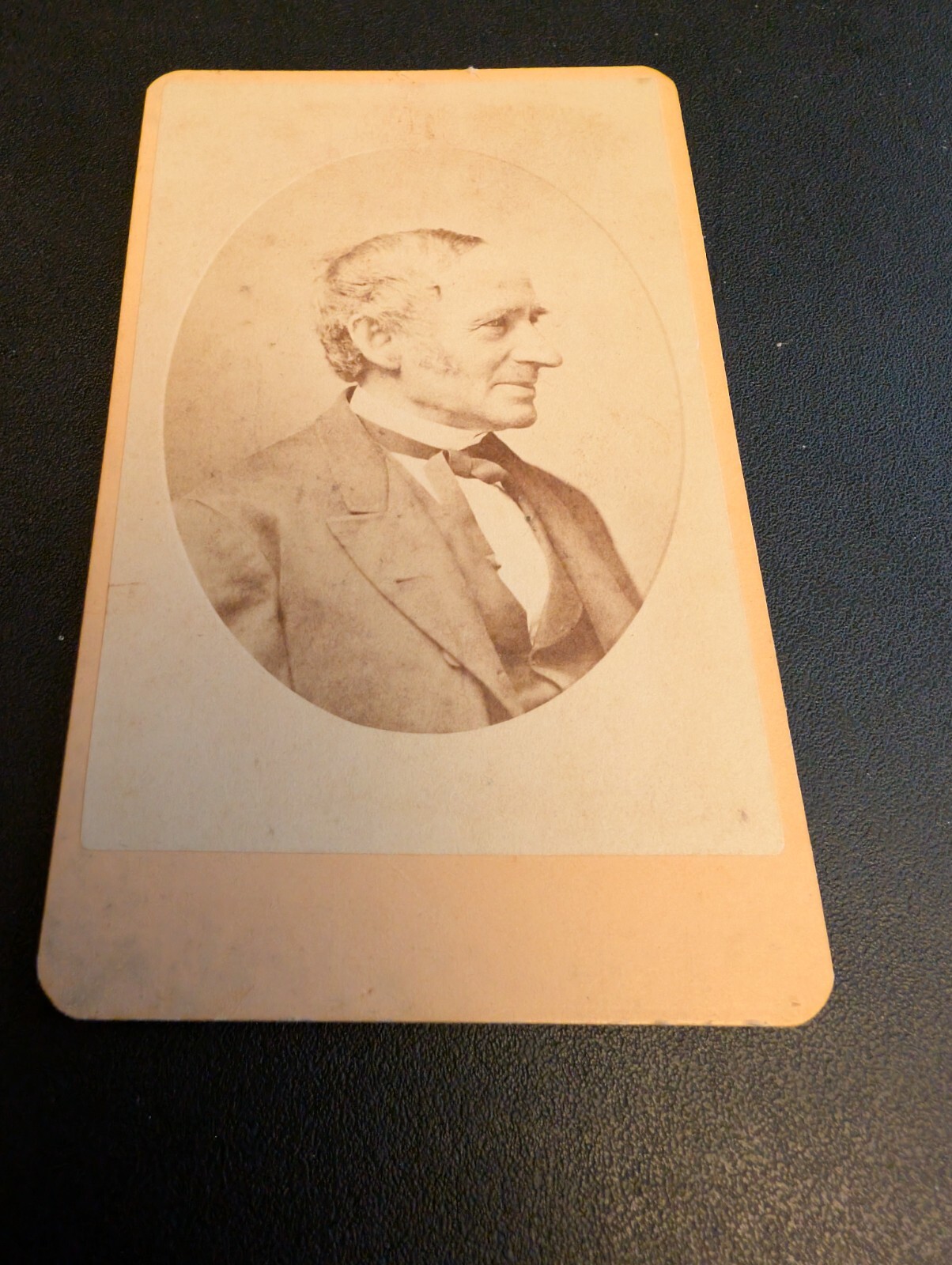 Rare 1870's Well Dressed Man shows his favorite profile side