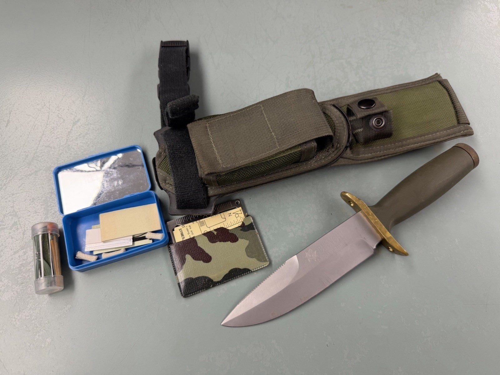 Bianchi Nighthawk II Survival Knife SOLINGEN GERMANY W/ALL ORIGINAL EXTRAS
