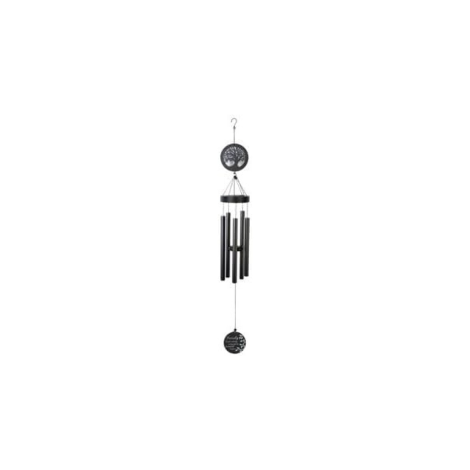 Carson Home Accents Family Wind Chime, 45-inch Length, Black
