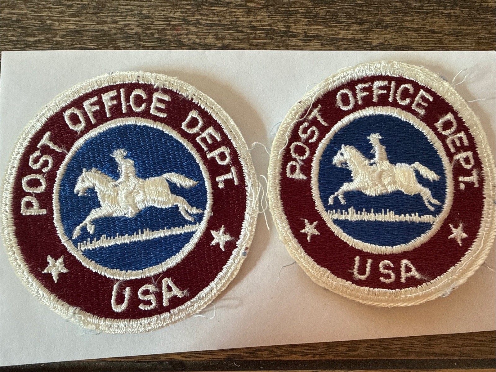 (2) Vintage Pre 1971 USA Post Office Department Patches ~ BLOWOUT PRICE (2) Vintage Pre 1971 USA Post Office Department Patches ~ BLOWOUT PRICE