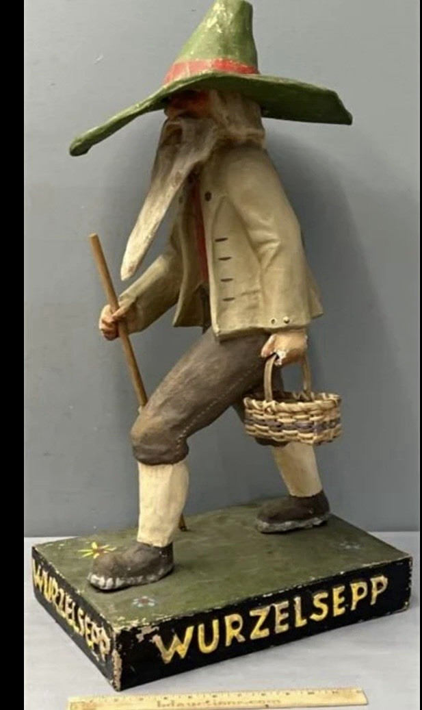 Antique German Wurzelsepp Papier Mache Advertising Figure Store Display c.1920s