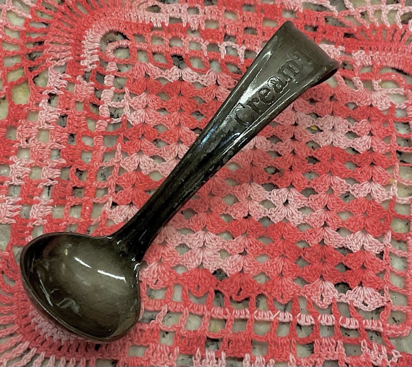 Antique Cream Top Milk Bottle Metal Ladle Spoon Dairy Advertising 1924-1925 Pat.