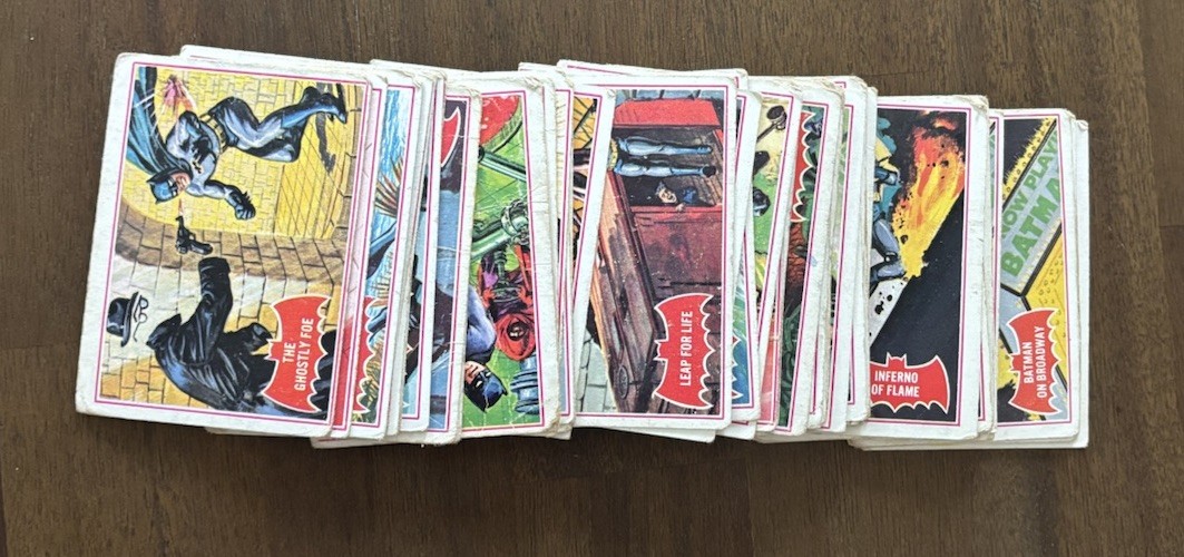 1966 Topps Batman Red Bat Series A Lot-  29/44 + duplicates - 55 total cards