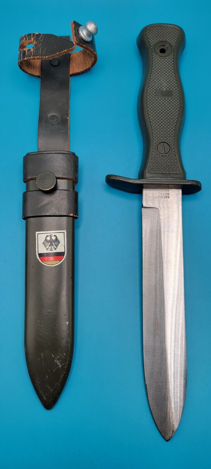 Vintage Original Bundeswehr Solingen B7M 1978 Germany ROSTFREI Combat Knife