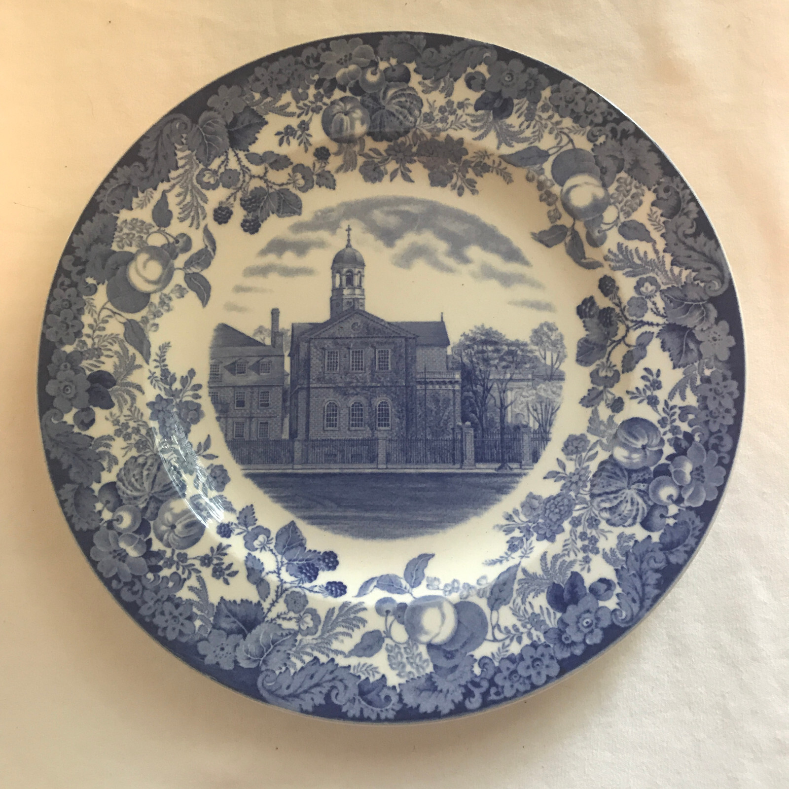 Harvard University Rare Wedgwood Commem Plate - Harvard Hall, Lionel, University