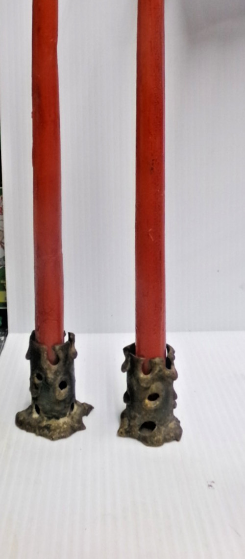 PR Vintage MCM Brutalist Brass Votive Candle Holders – MELTED DRIP DESIGN