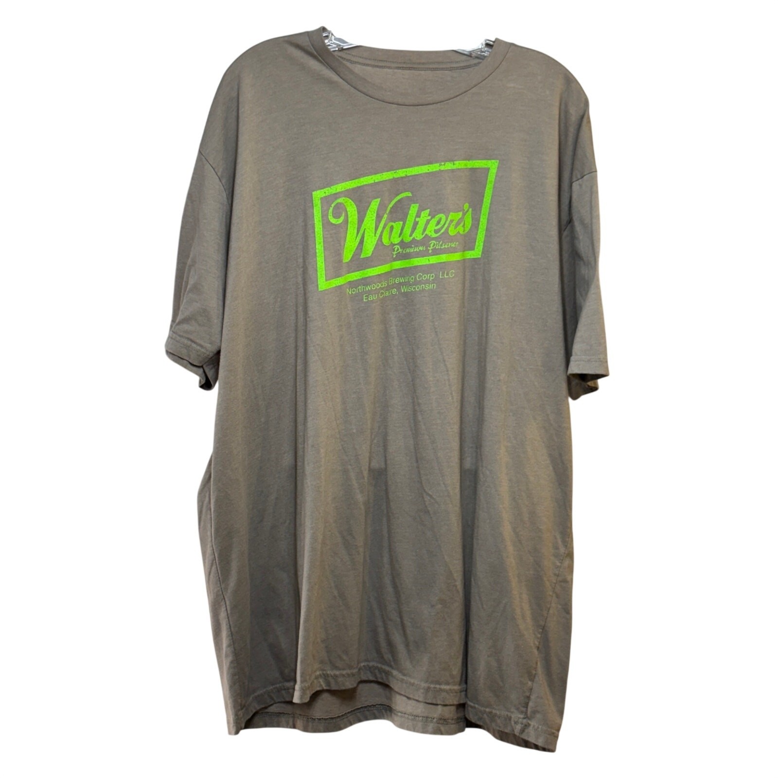 Walter’s Premium Pilsener Beer T-Shirt Men's 2XL Gray Green Northwoods Brewing Walter’s Premium Pilsener Beer T-Shirt Men's 2XL Gray Green Northwoods Brewing