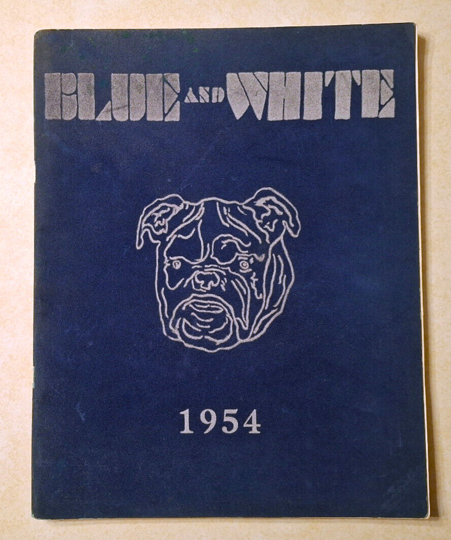 Vintage Bangor Maine Junior High School Yearbook ME 1954 Blue and White History Vintage Bangor Maine Junior High School Yearbook ME 1954 Blue and White History