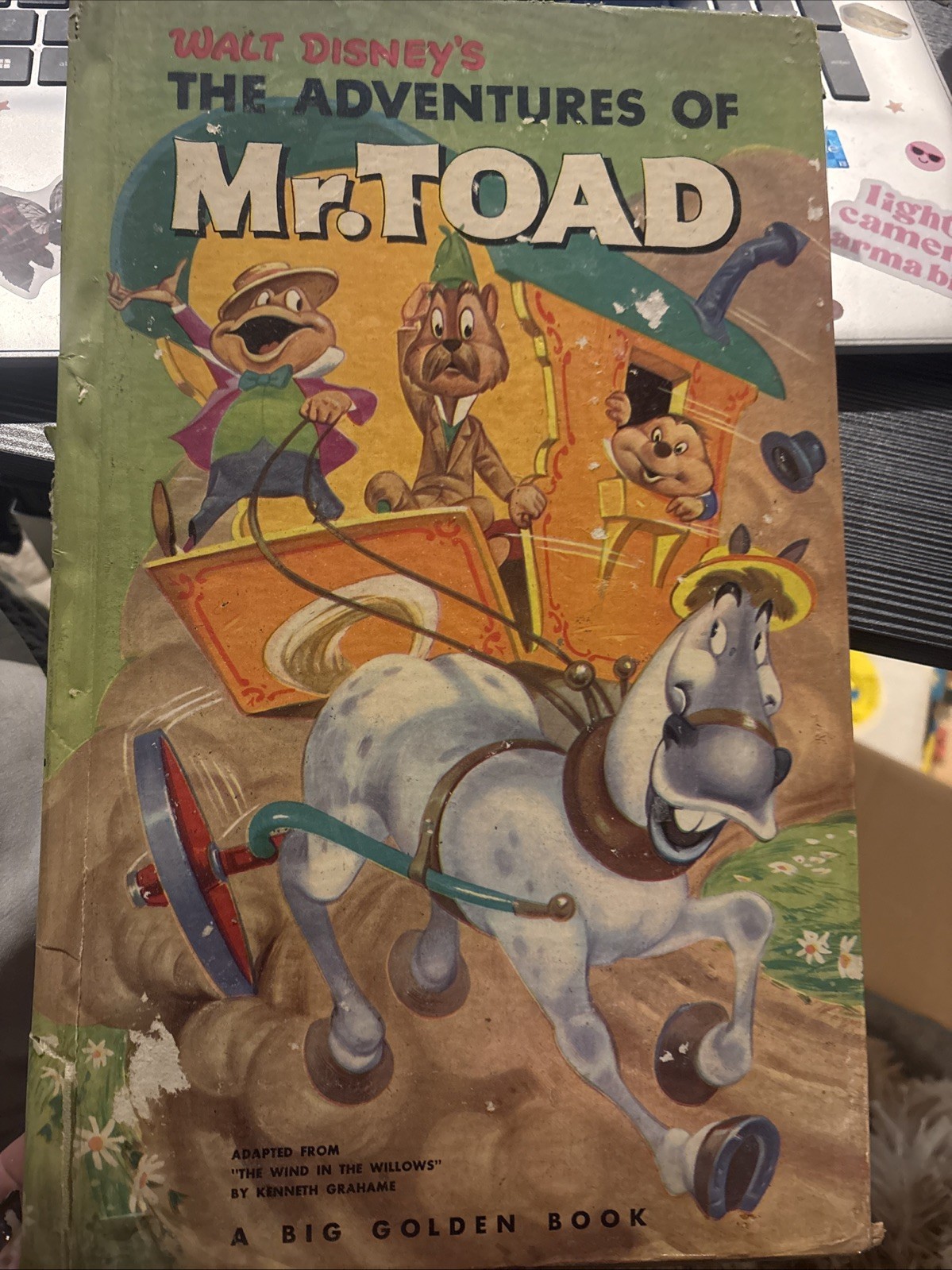 1949 Walt Disney The Adventures of Mr Toad Big Golden Book Vintage Hardcover 1949 Walt Disney The Adventures of Mr Toad Big Golden Book Vintage Hardcover