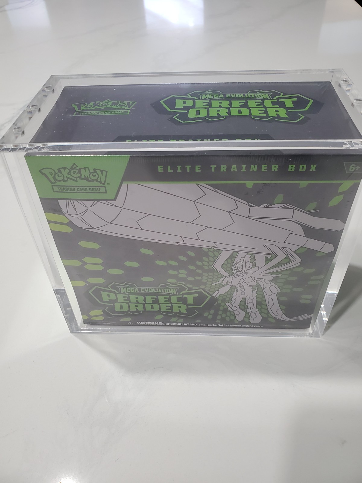 Pokemon ETB Acrylic Booster Box case. 8mm+5mm. Ultra strong N52 magnets