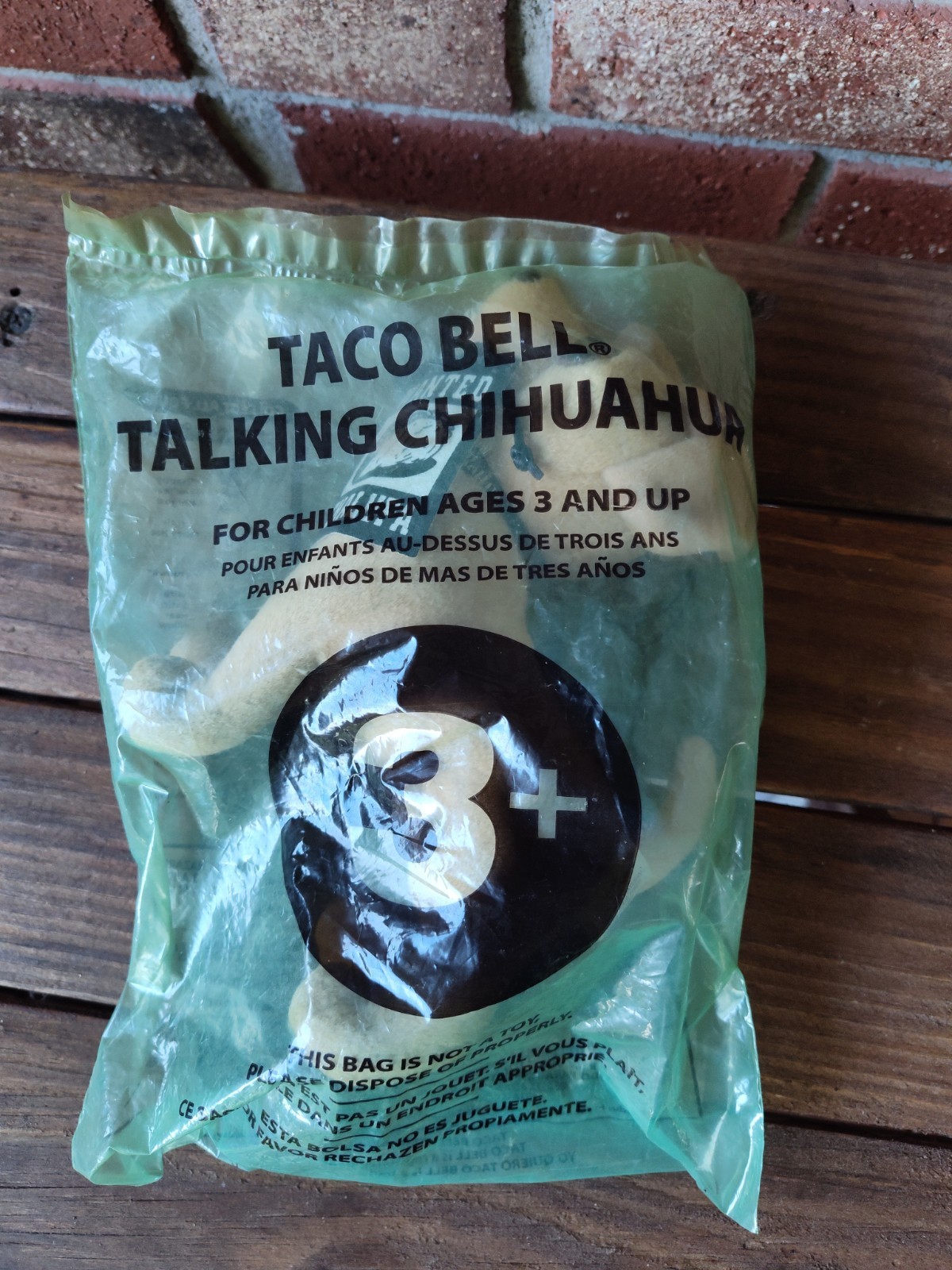 Vintage 1999 Taco Bell Talking Chihuahua Plush Dog Yeah, Drop The Chalupa Sealed Vintage 1999 Taco Bell Talking Chihuahua Plush Dog Yeah, Drop The Chalupa Sealed