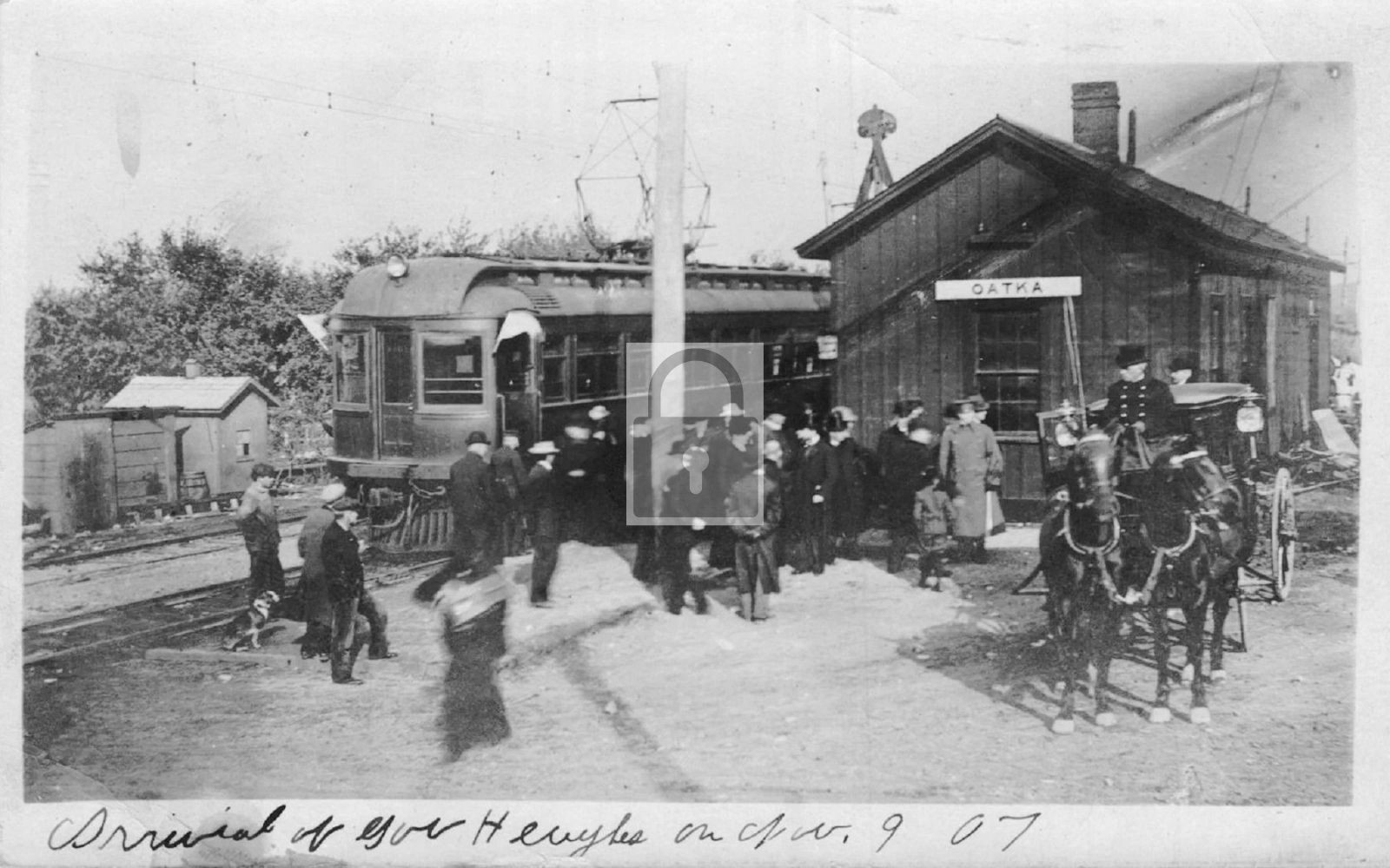 Railroad Train Station Depot Oatka New York NY - Reprint