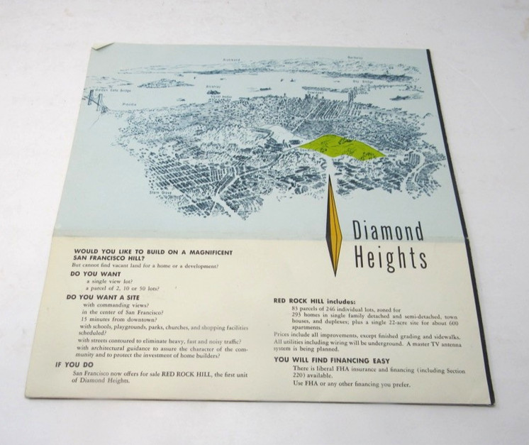 Diamond Heights San Francisco c1950s ORIG Home Sales Brochure 24\