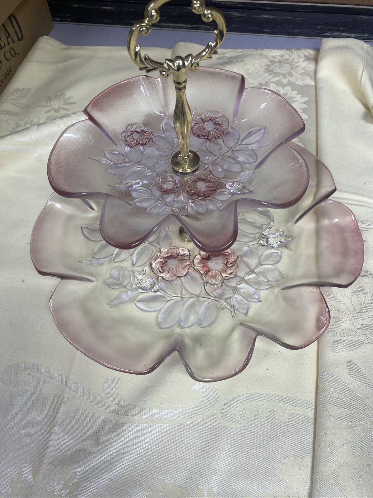 Vintage Mika’s a Roseells Two Tear Serving Stand Vintage Mika’s a Roseells Two Tear Serving Stand