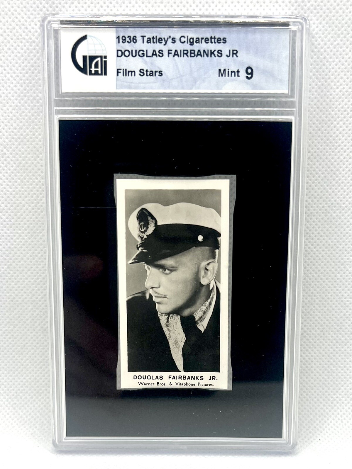 1936 TATLEY’S CIGARETTES DOUGLAS FAIRBANKS *RARE* ((TATLEY BACK)) GAI 9 MINT 1936 TATLEY’S CIGARETTES DOUGLAS FAIRBANKS *RARE* ((TATLEY BACK)) GAI 9 MINT