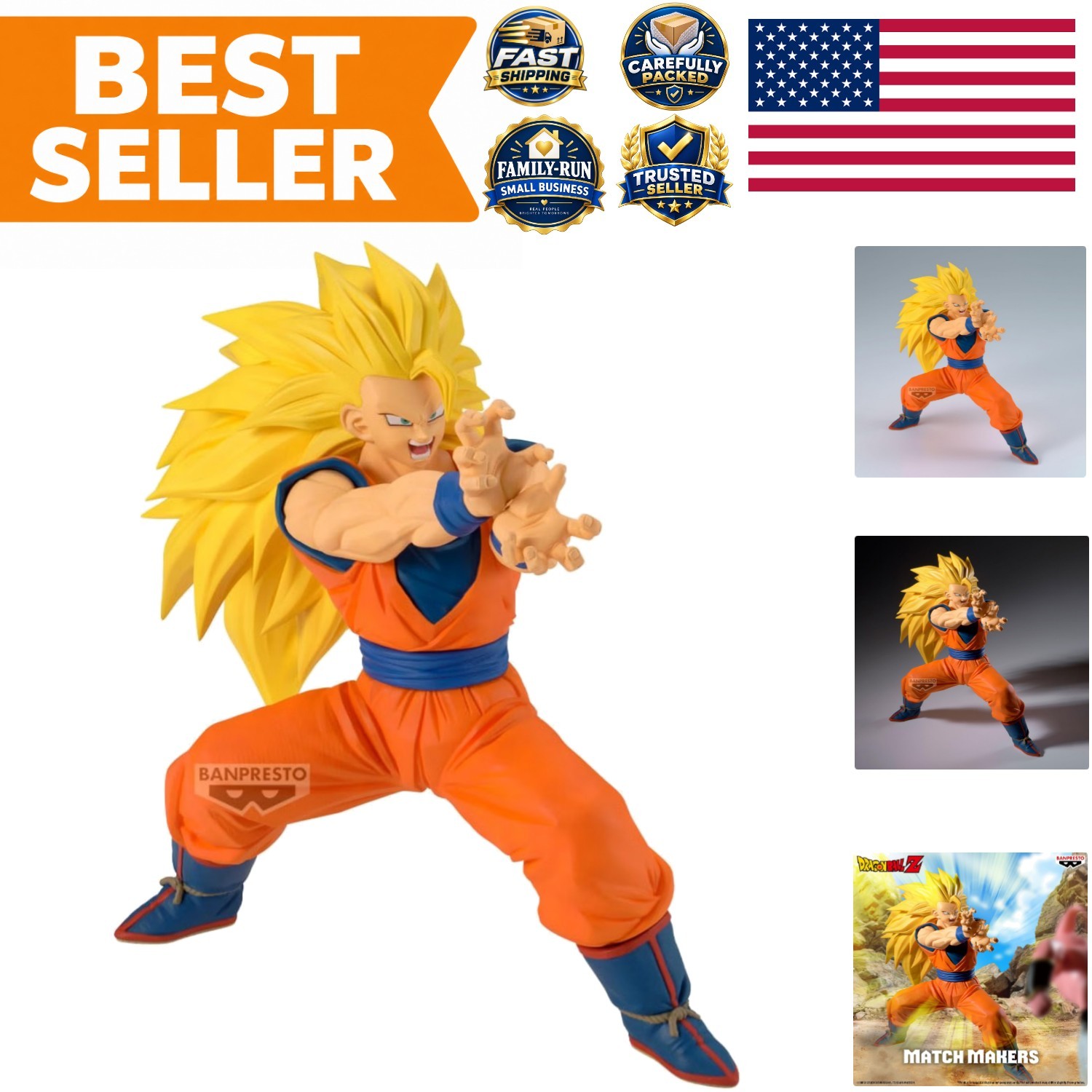 Dragon Ball Z - Super Saiyan 3 Son Goku vs Majin Buu Pure Match Makers Figure Dragon Ball Z - Super Saiyan 3 Son Goku vs Majin Buu Pure Match Makers Figure