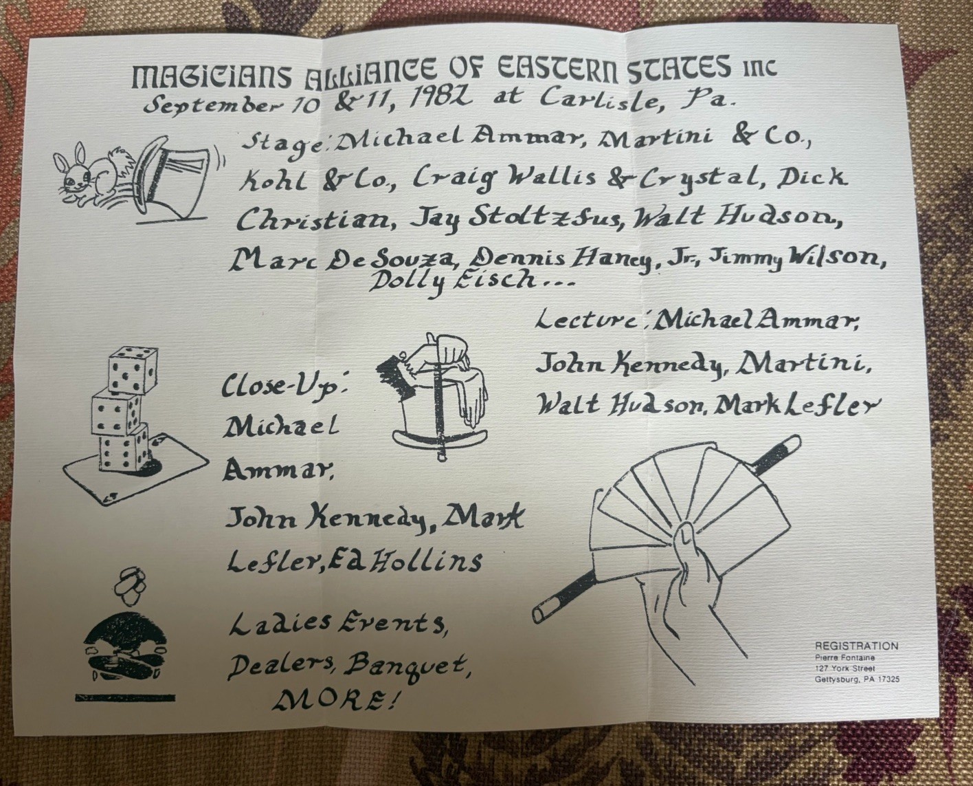 MAGICIANS ALLIANCE OF EASTERN STATES Magic 40th Convention Program 1982 Flyer - MAGICIANS ALLIANCE OF EASTERN STATES Magic 40th Convention Program 1982 Flyer -