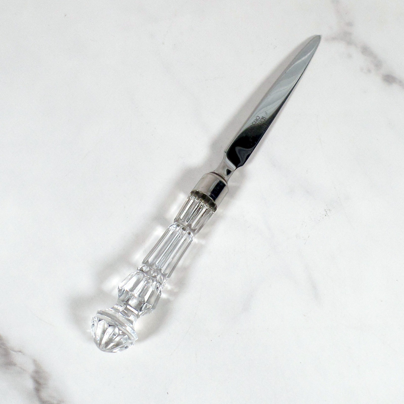 Vintage Waterford Crystal Letter Opener, WTO1, Cut Crystal Handle