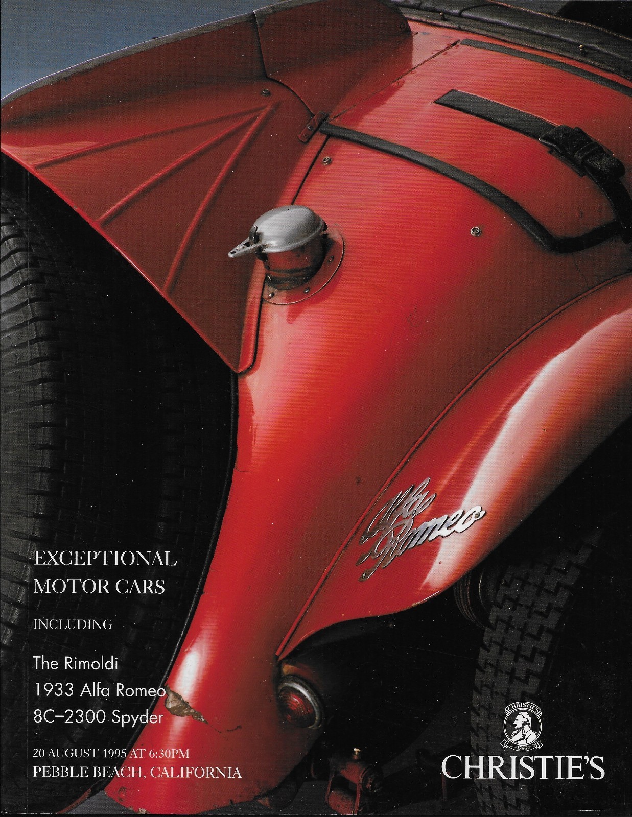 CHRISTIE\'S EXCEPTIONAL MOTOR CARS ~ PEBBLE BEACH, 1995 - 2 Volumes CHRISTIE\'S EXCEPTIONAL MOTOR CARS ~ PEBBLE BEACH, 1995 - 2 Volumes