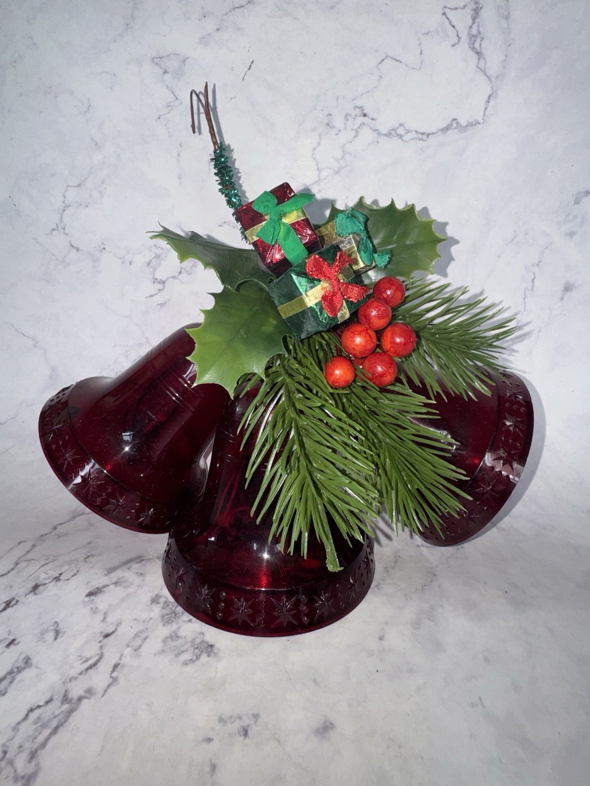 Vintage 1979 Carolites Lighted Bells of Noel Calfax Christmas Cluster Works