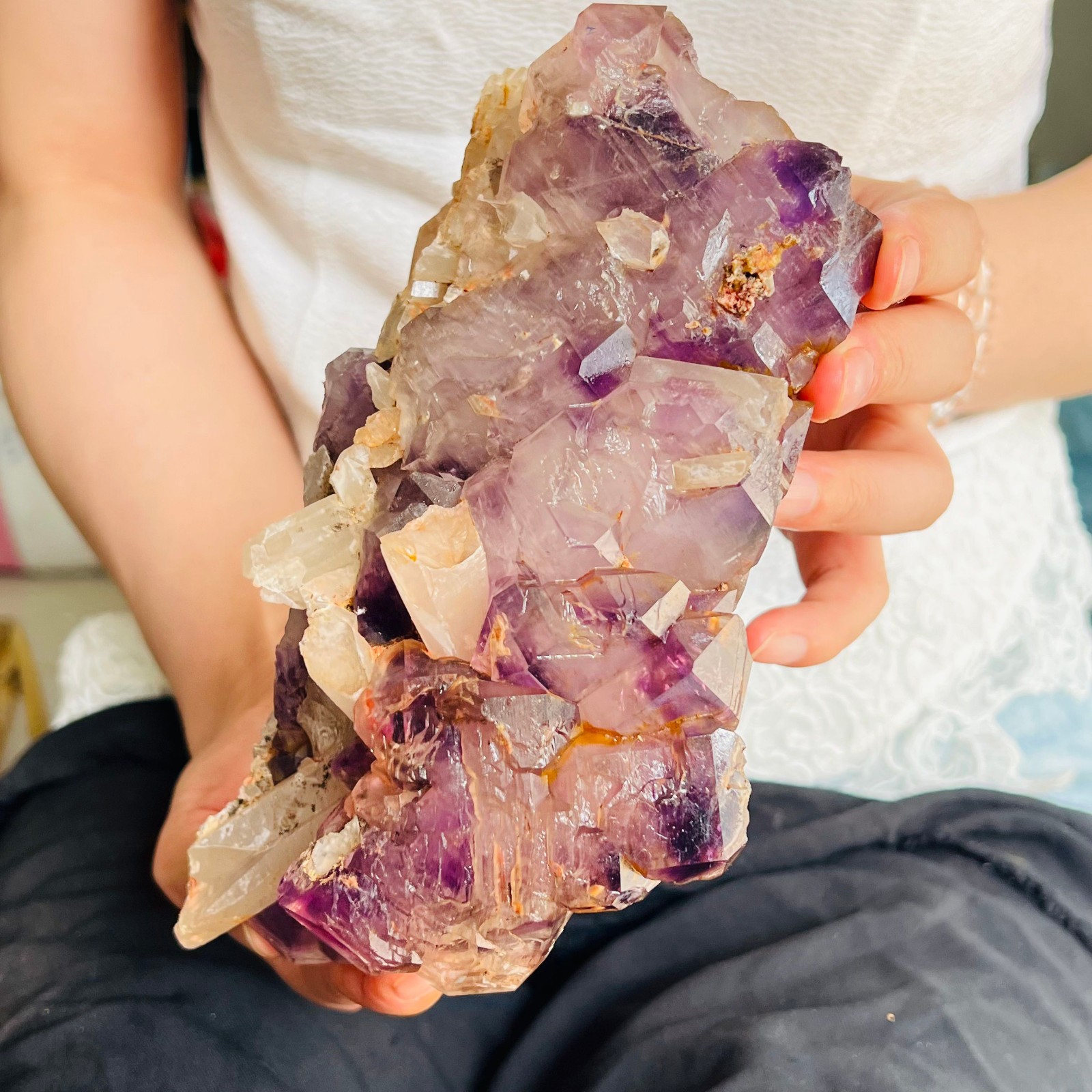 3.96LB Natural dreamy amethyst raw stone specimen 1800g