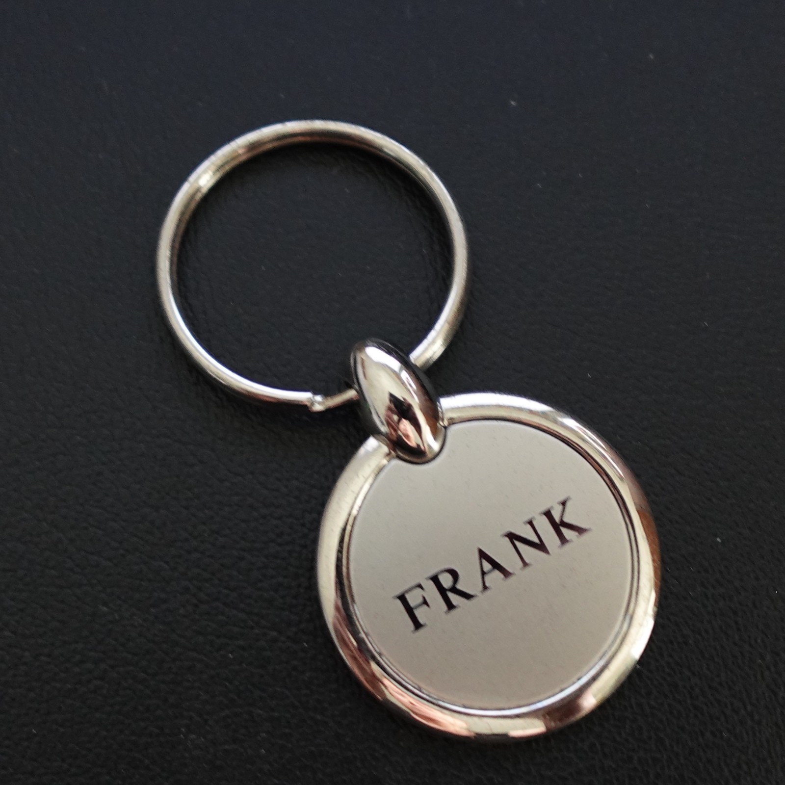 Frank Personalized Keychain Heavy Metal Round Classy Name Gift Frank Personalized Keychain Heavy Metal Round Classy Name Gift