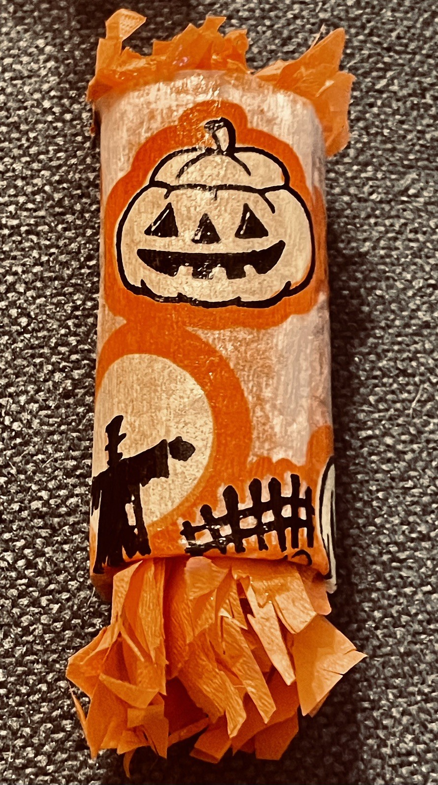 Rare vintage Halloween Crepe Paper Party Favor handmade with prizes no candy NOS